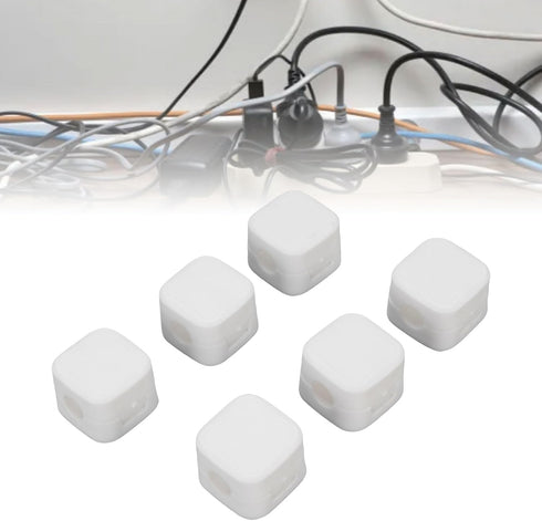 6pcs Yosoo Magnetic Cable Clips Cord Holder, Desk Cable Management Adhesive, Wire Holder, for Home Office Car