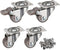 bayite 4 Pack 1" Low Profile Casters Wheels Soft Rubber Swivel Caster with 360 Degree Top Plate, 100 lb Total Capacity
