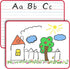 SCRIBBLEDO Magnetic Small Dry Erase White Board, 9" x 12" Double Sided, Ruled - Blank Handheld Red Framed Lapboard