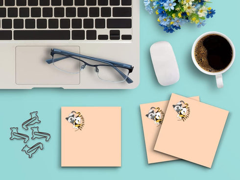 Butler in the Home Sticky Notes 12 Pack 3"x3" 50 Sheets/Pad, Purrrfect Cats, Cute Funny Memo Note Pads
