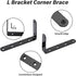 HOME MASTER HARDWARE 5" 3" Brace,4 x Heavy Duty Corner Pcs Shelf Brackets,Steel L Corner Bracket for Wood Furniture