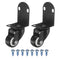 PATIKIL 1.5" Side Mount Casters, 2 Pcs L-Shaped Plate Swivel Wheel Bearing