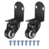 PATIKIL 1.5" Side Mount Casters, 2 Pcs L-Shaped Plate Swivel Wheel Bearing