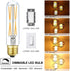 XININSUN T10 LED Bulb, 8W Dimmable Tubular Bulbs, 75-100 Watt Equivalent, 2700K Soft Warm White, 3 Pack