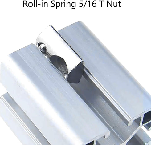 20 Packs 5/16-18 Threaded Steel T-Nut with Ball Spring, T Slot Accessories for Aluminum Extrusion Profile