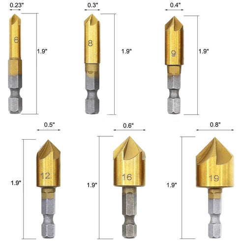 Eagles 14-Pack Woodworking Tool Set, 8PCS Carbon Steel Wood Plug Cutter Drill Bit Set