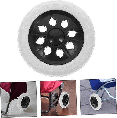 2Pcs STOBAZA Rolling Cart Wheel Replacement for Grocery Trolley Shopping Cart Wheels with Climbing Design for Easy