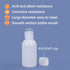 PE Plastic Food Grade Bottles, Wide Mouth Lab Reagent Bottle, Liquid/Solid Sample Storage Container