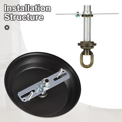 LUMLLSAJI 4" 2 Set 1/4 Set Universal Light Fixture Cross Bar Kit, IP Center Ceiling Light Plate Mounting Hardware