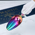 Berglander Stainless Steel Rainbow Ice Scoop, 6 OZ Titanium Colorful Plating Metal Ice Scooper for Kitchen Bar