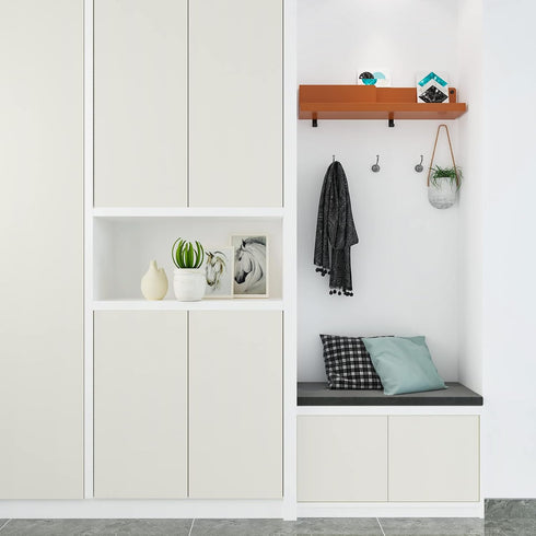 CRE8TIVE 12"x80" Cream White Peel and Stick Wallpaper - Waterproof Self Adhesive Matte Vinyl for Bathroom, Cabinets