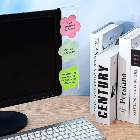 TsuvyXeg 1 Monitor Memo Board Sticky Note Holder for Computer Monitor Side Panel Office Home Desktop Pair