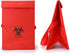 2 Pack 6.75" 10" 5.75", QWORK Medical Specimen Transport Bag, Biohazard Cooler Bag, x x Red