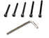 iexcell 25 Pcs M5 x 40/45/50/55/60 Alloy Steel 12.9 Grade Hex Socket Head Cap Screws Bolts Assortment Kit (Black Oxide