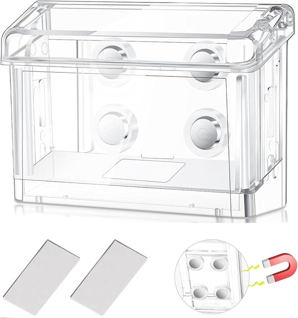 Jetec 1 Pcs Magnetic Outdoor Business Card Holder, Acrylic Vehicle Clear Business Card