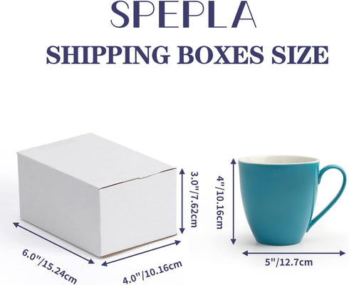 Shipping Boxes 6x4x3, Set of 40 White Corrugated Cardboard Boxes for Mailing Business Packaging