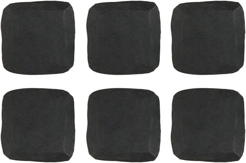 A29 Set of 6 Rectangular Flat Head Decorative Iron Nails/clavos, 3/4 X 1 Inch, Natural Black Iron Finish