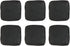 A29 Set of 6 Rectangular Flat Head Decorative Iron Nails/clavos, 3/4 X 1 Inch, Natural Black Iron Finish