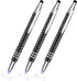 Glovion 3-in-1 Lighted Tip Pen with Stylus, LED Penlight, Ballpoint Pen for Writing in the Dark, Pack of 3, Blue Light