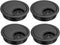 uxcell Cable Hole Cover 2.1Inch/53.5mm Zinc Alloy Desk Wire Cord Grommets for Cable Organizer, 4 Pcs Black