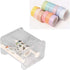 Transparent Washi Tape Cutter, 2 in 1 Desktop Dispenser, Stackable Holder with Cutter, Save Time and Effort (White)