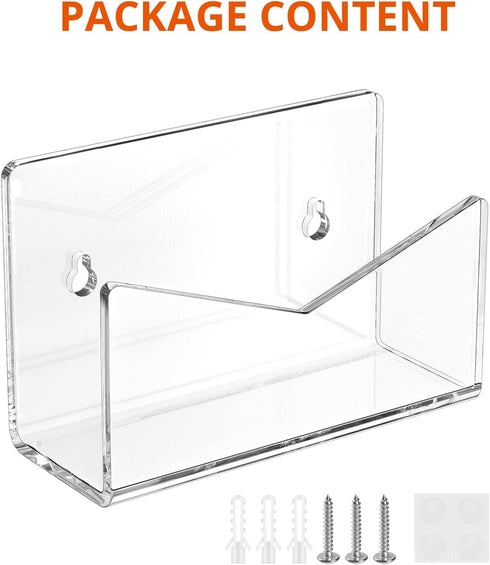 Richboom Acrylic Mail Holder, Envelope Holder for Desk Countertop, Letter Holder for Home Office School (1 Section