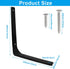 Moicstiy 4 12 Inch Pcs L Brackets, Corner Braces with Screws for Shelves Support, Cabinet Hardware, Furniture Repair