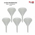 Funnel Polypropylene Plastic, 90mm 3.5" Diameter, 5-Pack