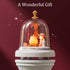 kvppvt Dimmable Cute Flame Ambient Music Small Night Light with Music Box, Warm Light, Exquisite Decorative