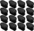 DOITOOL 30pcs Black Plastic Oval Chair Leg Caps Furniture Tubing End Caps