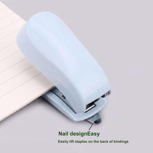 Stapler (Blue & Pink), Mini Stapler with Staples, Staple Remover, 1280pcs Staples for Office and School