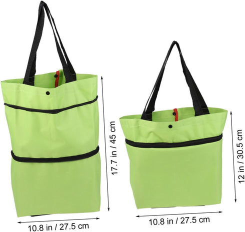 DECOMELODY Folding Trolley Bag Wheels Compact Shopping Cart Tug for Gym Travel Luggage and Camping