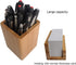 Enyuwlcm Bamboo Wooden Pen Holder Cup - Desk Business Card Holder Stand for Office Home School (2 Packs)