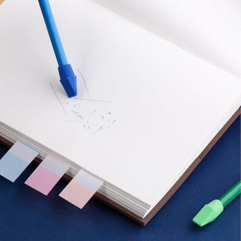 Maitys 100 Pcs Colorful Pencil Top Erasers and Sharpener with Random Colors for School Office