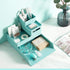 Pen Holder for Desk, Caddy with Drawer Pencil Organizer for Office Home, Mint