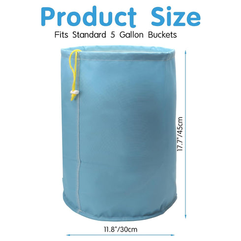 ERTOOE 5Pack 5 Gardening,Juice(25,73,120,160,220 Gallon Filter Bags,Reusable Nylon Mesh Filter Bags with Storage Pouch