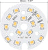 5W 120lm 3000-3200K 40mm 15-17VDC Bulb 5Pcs MECCANIXITY COB LED Light Chip Bead Energy Saving for Spotlight Floodlight