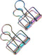 LiQunSweet 10 Pcs Colorful Metal Skeleton Frame Binder Clips for Notes and Letter Paper