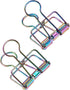 LiQunSweet 10 Pcs Colorful Metal Skeleton Frame Binder Clips for Notes and Letter Paper