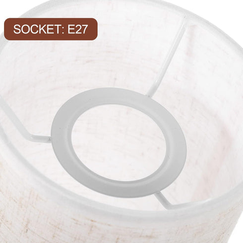 E27 4.72X7.86 Inch ARTIBETTER Small Drum Lampshade Linen Fabric Light Cover Replacement for Table and Floor Lamps