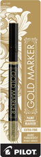 Pilot Gold Metallic Permanent Paint Marker, Extra Fine Point, Single Pen (41500)