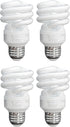 Xtricity Compact Fluorescent Light Bulb, T2 Spiral, E26 Base, 9W (40 Watt Equivalent), 4 Pack