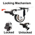 1.5" Caster TPR Wheels 4 Pack with 360 Rotation, Soft Rubber Castors for Furniture, Load Capacity 220 Lbs