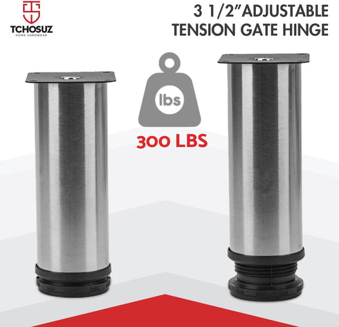 TCHOSUZ 6 inch 15cm Pack 4 / Metal Furniture Legs, Furniture Fittings of Metal, of Modern Stainless Steel Round