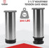 TCHOSUZ 6 inch 15cm Pack 4 / Metal Furniture Legs, Furniture Fittings of Metal, of Modern Stainless Steel Round