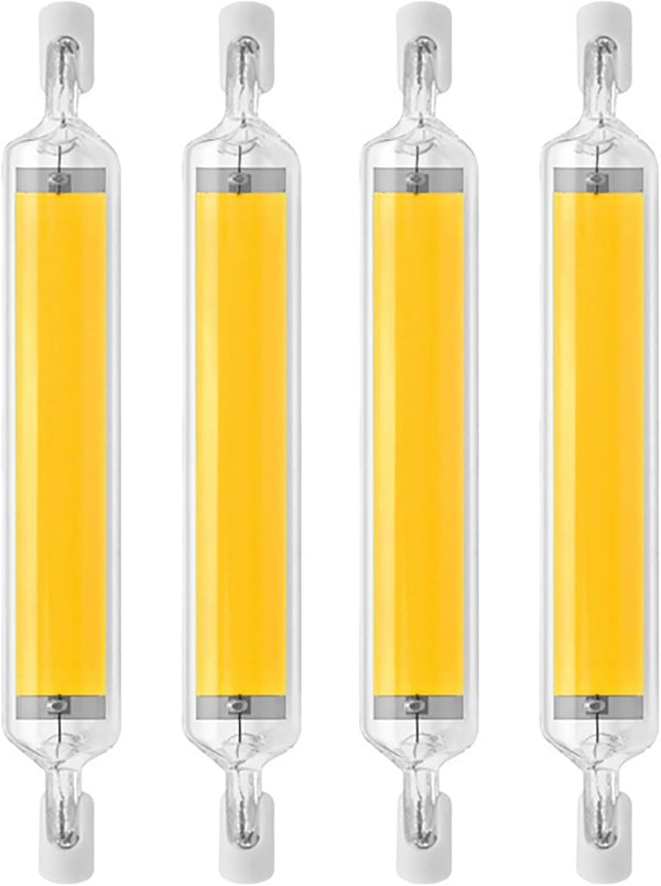 R7s LED Bulb 10W, 118mm Double Ended LED COB, 100W Halogen Equivalent, 120V J Type, Pack of 4