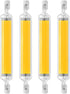 R7s LED Bulb 10W, 118mm Double Ended LED COB, 100W Halogen Equivalent, 120V J Type, Pack of 4