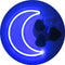 YAOZHOU LED Blue Moon Neon Light, Cute Battery or USB Powered Decorative Night Light