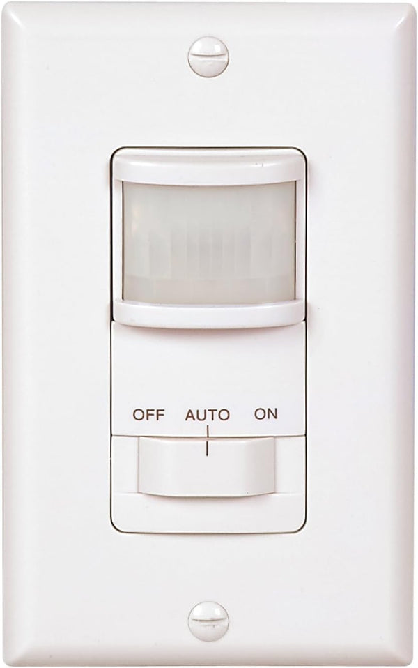 Eaton Cooper Wiring Devices K6105W-L Single-Pole Motion Activated Occupancy Sensor Switch, White