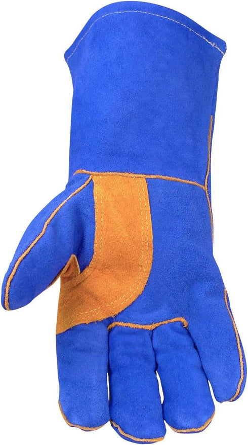 Caiman Premium Split Cowhide Leather Welding Gloves, Aerofoam Lining, DuPont Kevlar Stitching, Large